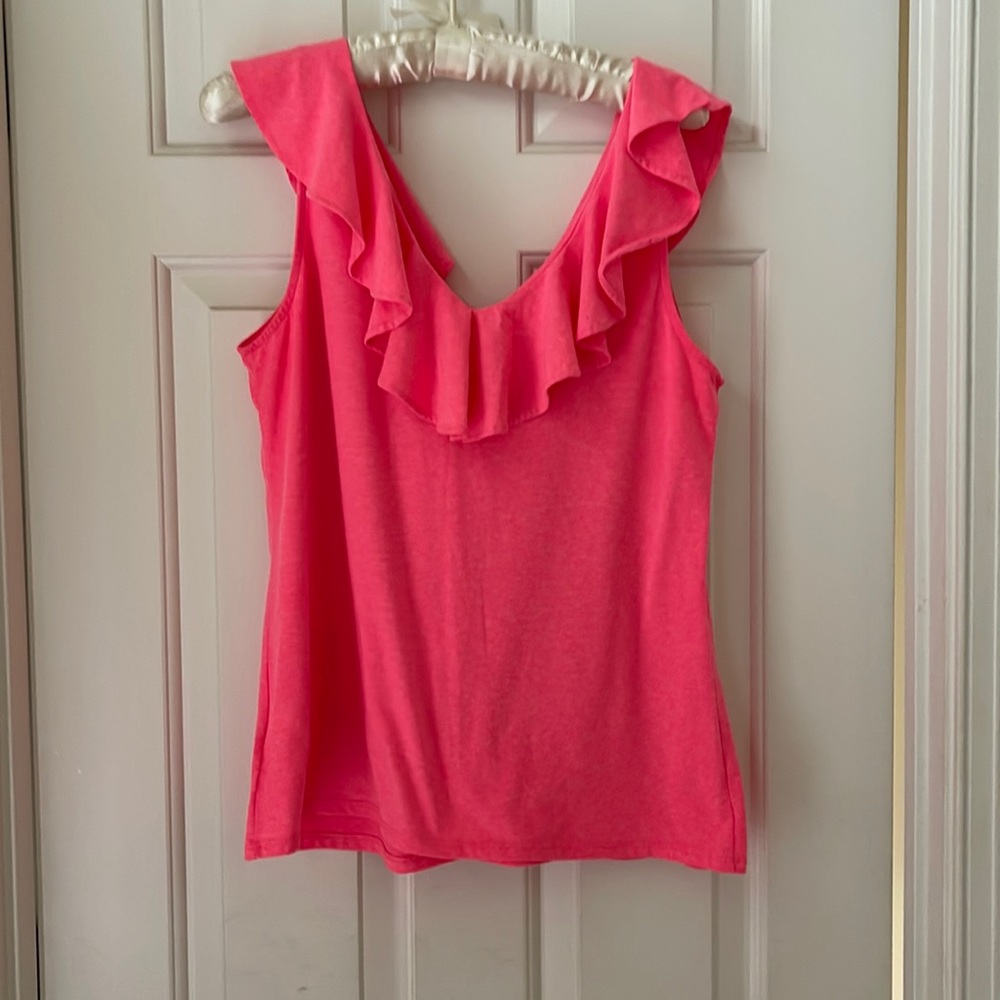 Classic pink sleeveless ruffled Lilly Pulitzer size M